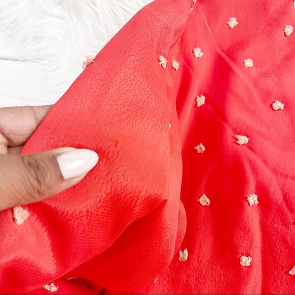 Anthropologie Conditions Apply Arabella Embroidered Red Bomber Jacket Size Small - Picture 7 of 9